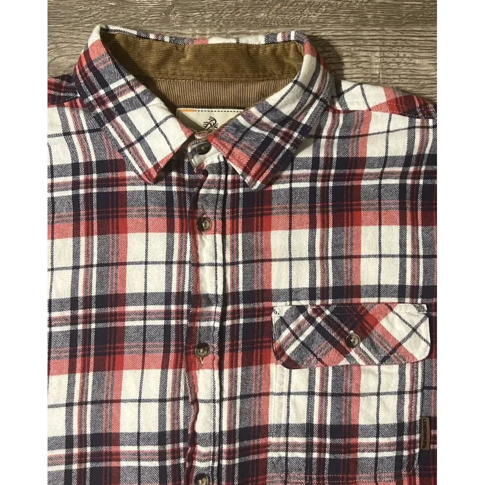 Legendary Whitetails Red/White/Blue Plaid Flannel, Men's Large‎ Tall